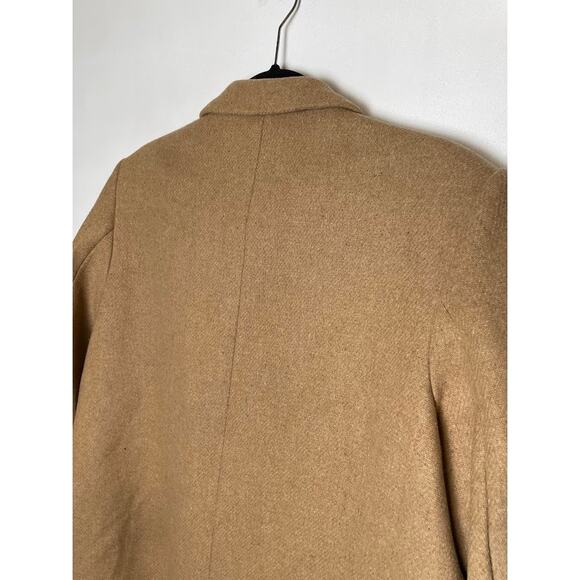 Gap Wool Car Coat Camel Tan Womens Large Double Breasted Tan Trench Dress Coat - Picture 8 of 14